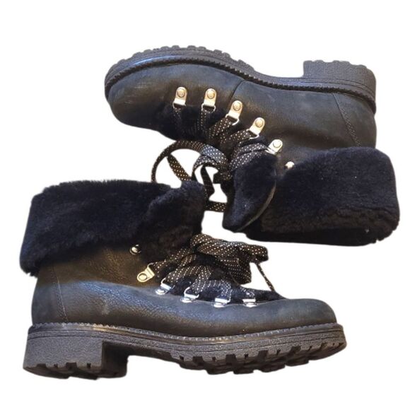J. Crew Women's Black Suede Nordic Boots Size US 7 - Picture 2 of 7